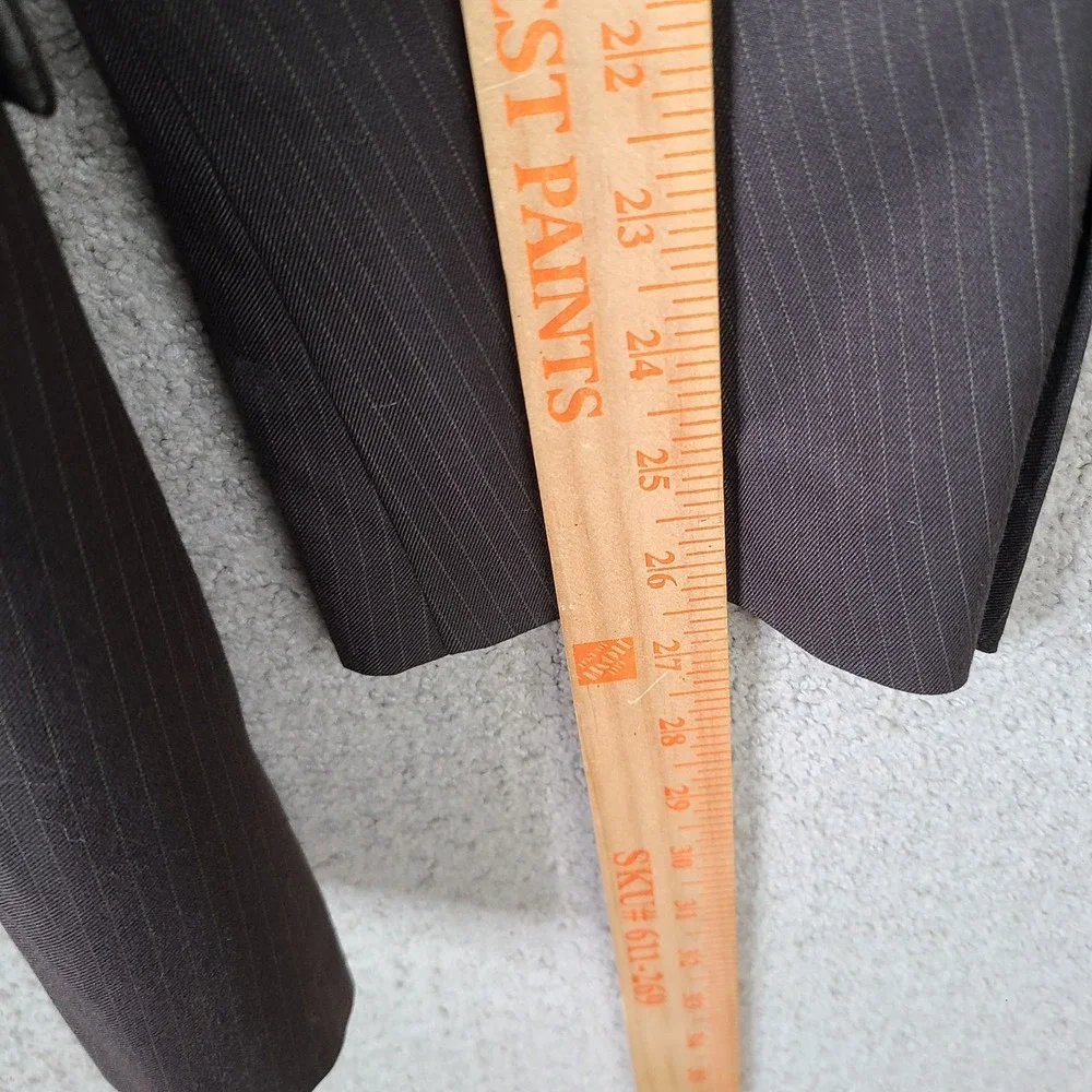Evan Picone Jacket‎ Mens 42L Brown Striped Blazer Poly Blend 2 Button Suit Coat